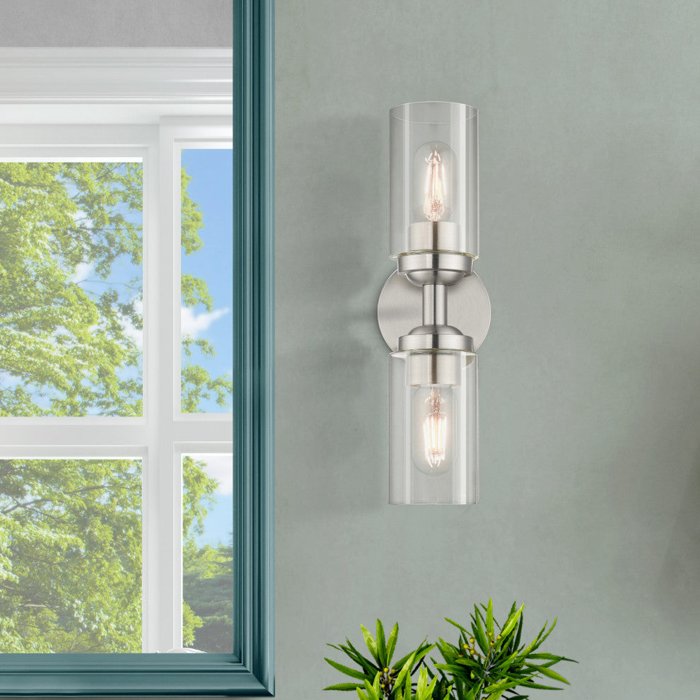 Whittier 2-Light Brushed Nickel Vanity Sconce