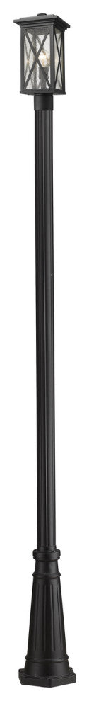 Z-Lite 1 Light Outdoor Post Mounted Fixture, Black, 583PHMR-519P-BK