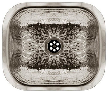 Rectangular Undermount Entertainment/Prep Sink With Hammered Texture Surface