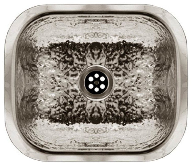 Rectangular Undermount Entertainment/Prep Sink With Hammered Texture Surface