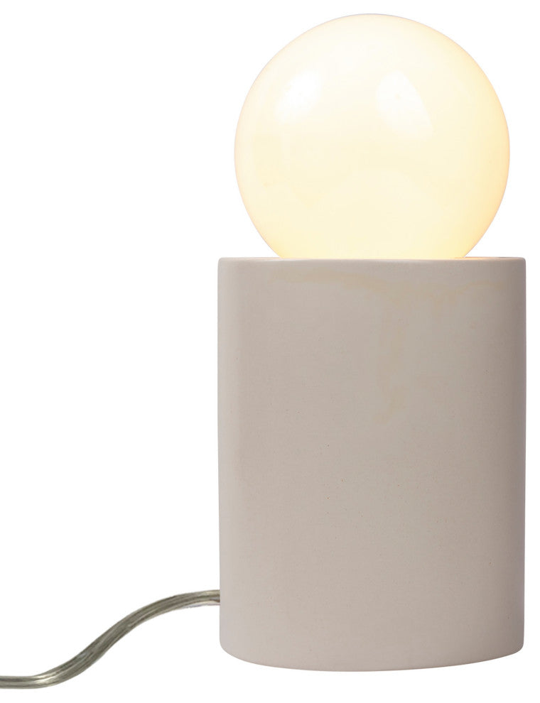 Short Pillar Table Lamp, Matte White