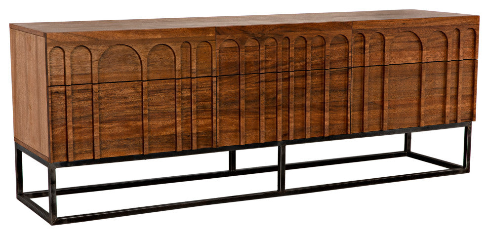 Noir Furniture - Casanova Sideboard, Dark Walnut - GCON405DW