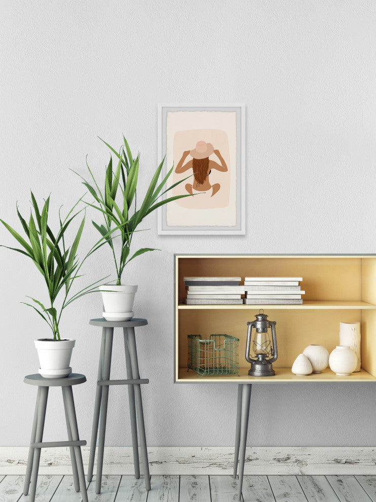 "Waiting for Sunset" Framed Painting Print, 16x24