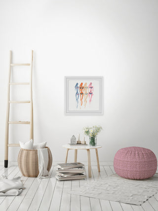 "Bikini Chromatic II" Framed Painting Print, 12"x12"
