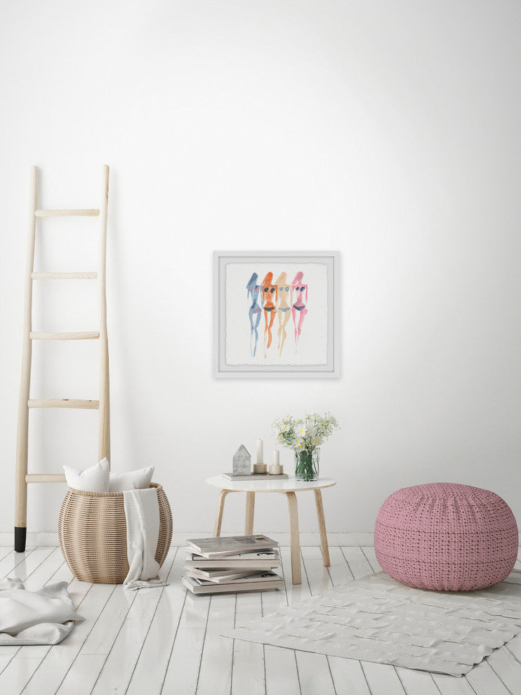 "Bikini Chromatic II" Framed Painting Print, 12"x12"