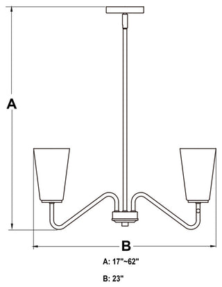 Vaxcel Lighting H0284 Beverly 5 Light 23"W Chandelier - Muted Brass