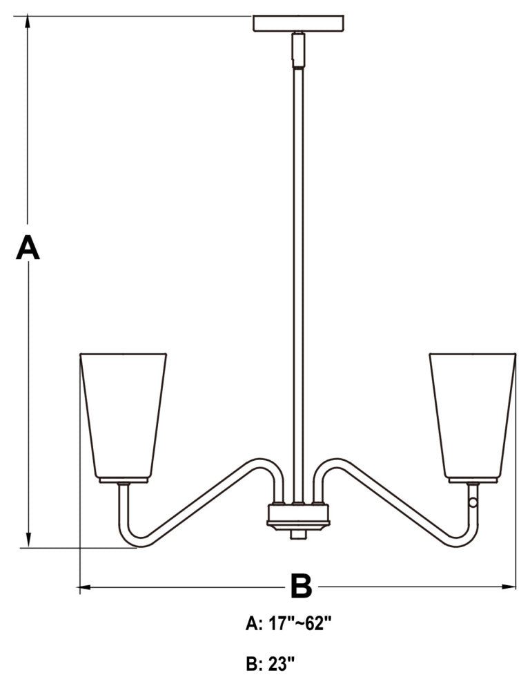Vaxcel Lighting H0284 Beverly 5 Light 23"W Chandelier - Muted Brass
