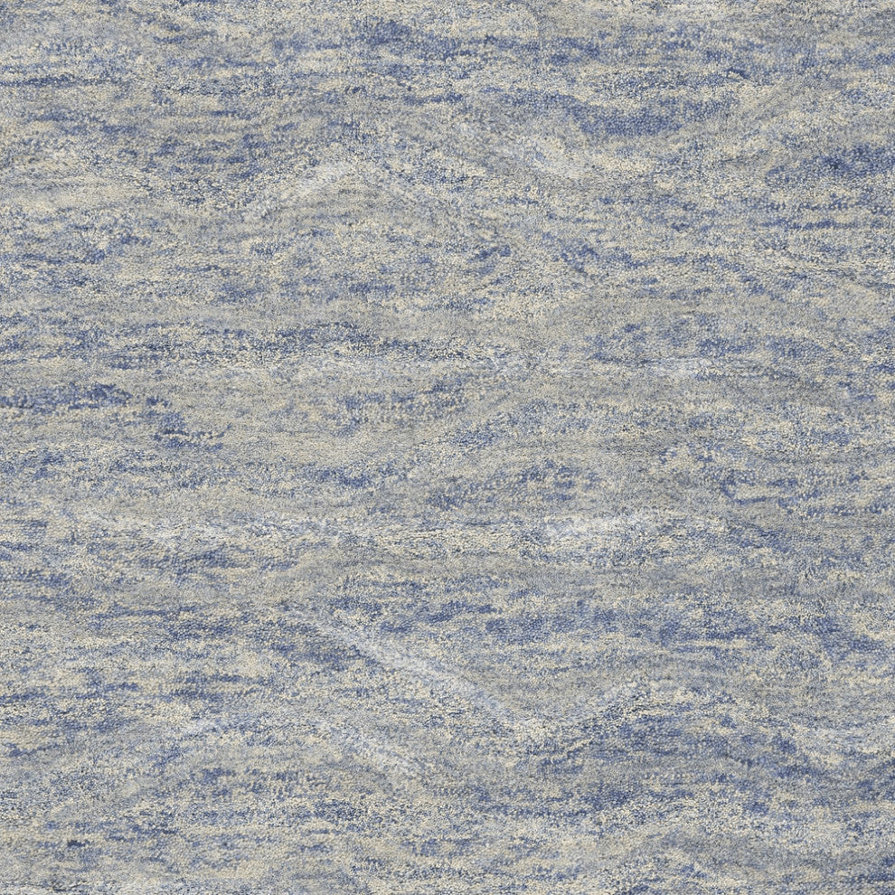 3'X5' Ocean Blue Hand Tufted Abstract Indoor Area Rug