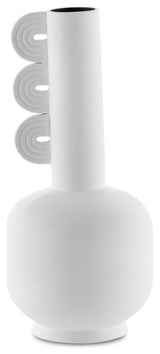 Happy 40 Three Wings White Vase