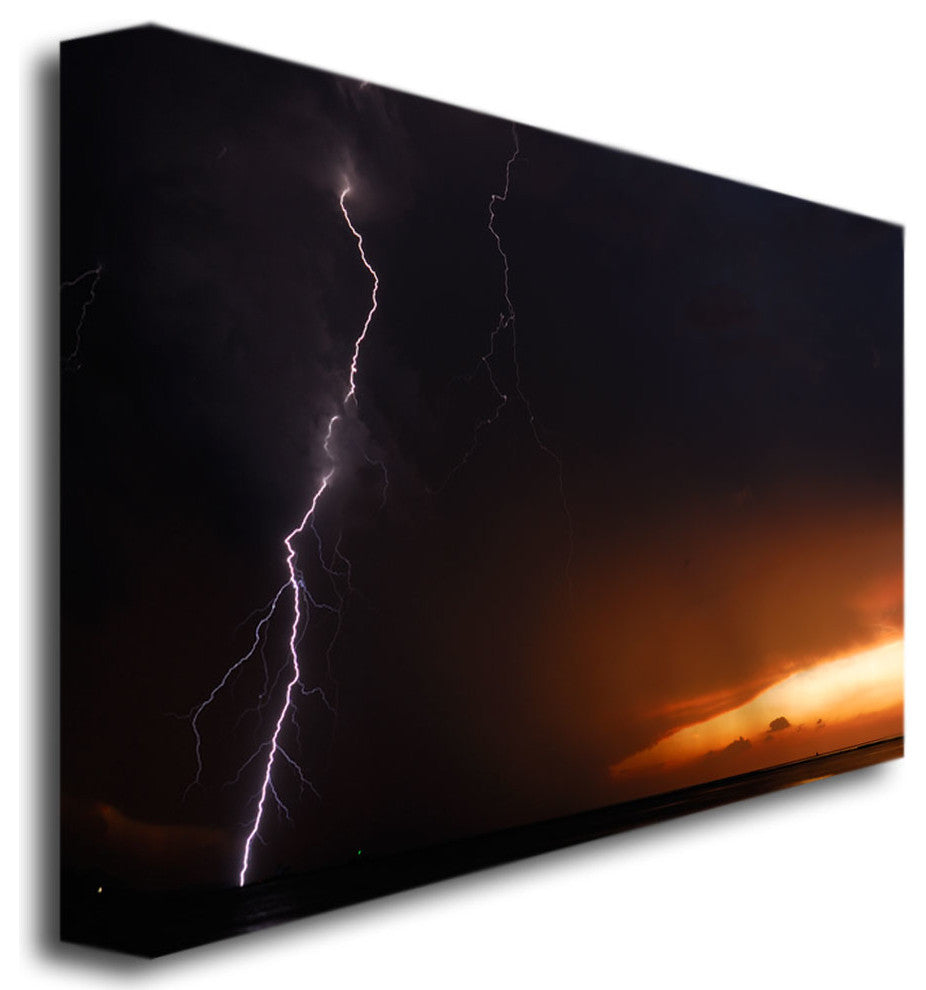 ''Lightning Sunset II'' Canvas Art by Kurt Shaffer