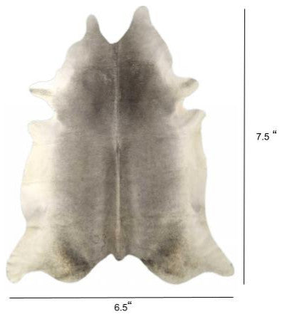 6.5' Grey Brazilian Natural Cowhide Area Rug