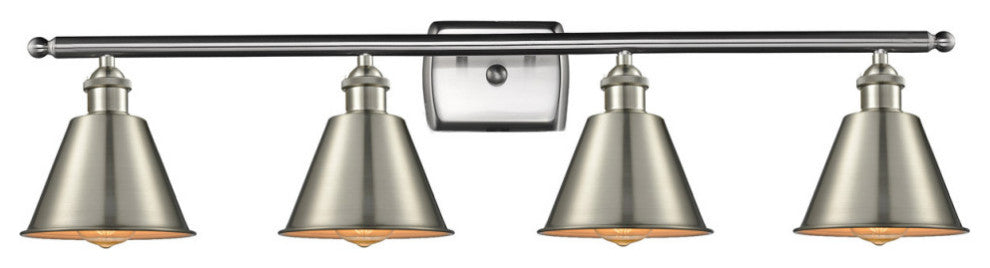 INNOVATIONS LIGHTING 516-4W-SN-M8-LED Smithfield 3 Light Bath Vanity Light