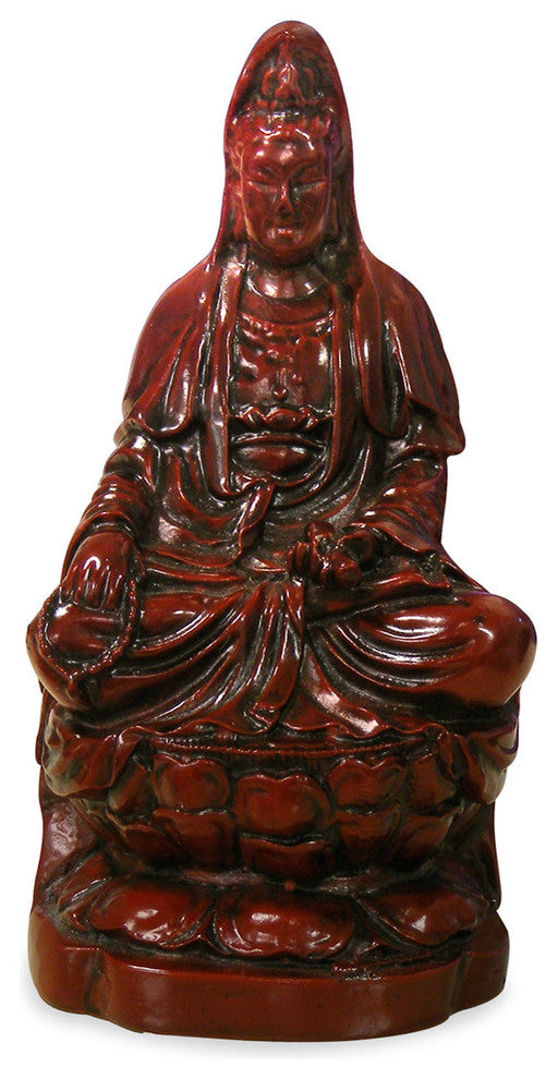 Shou Shan Shi Meditating Guanyin Asian Statue