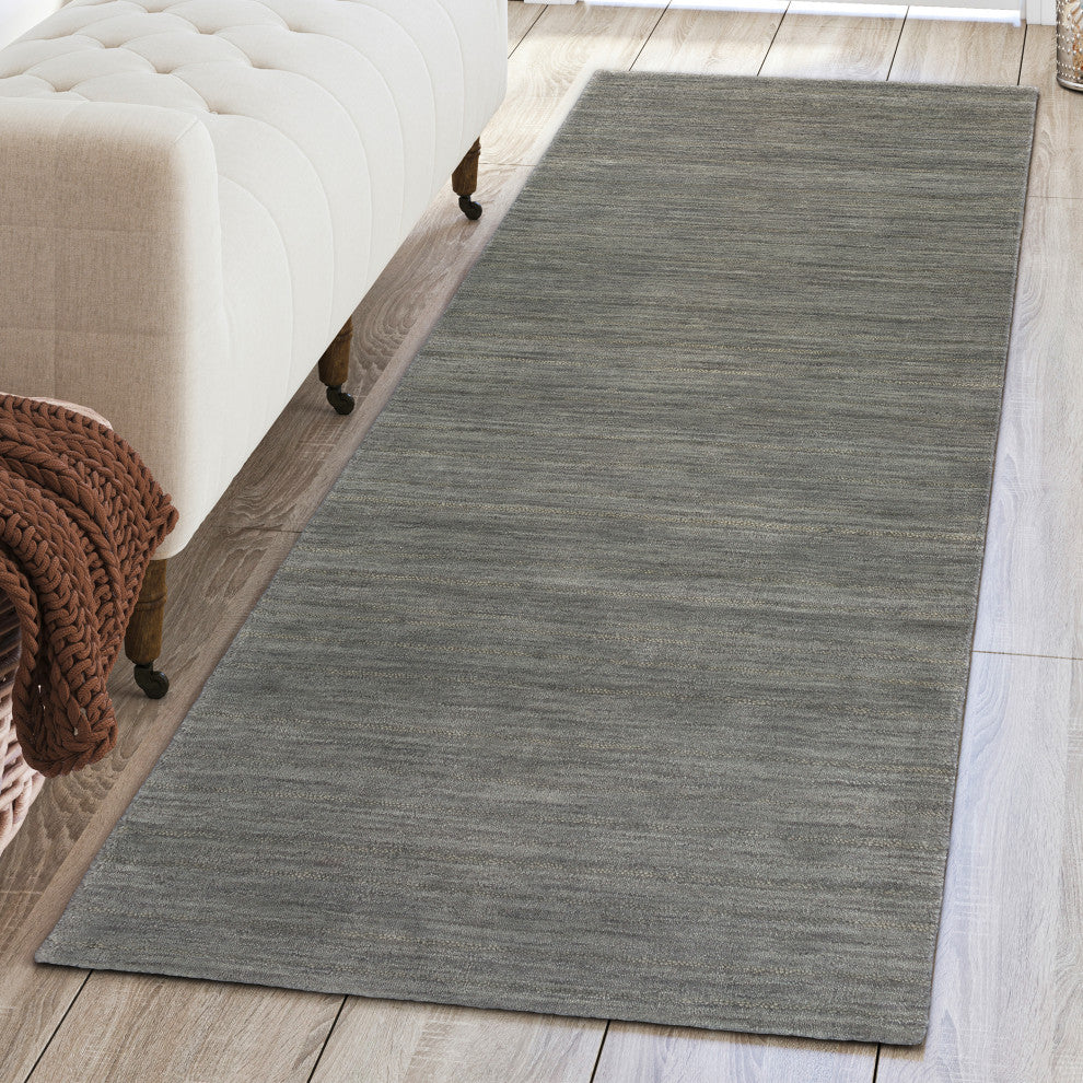 Rafia RF100 Charcoal 2'6" x 10' Runner Rug