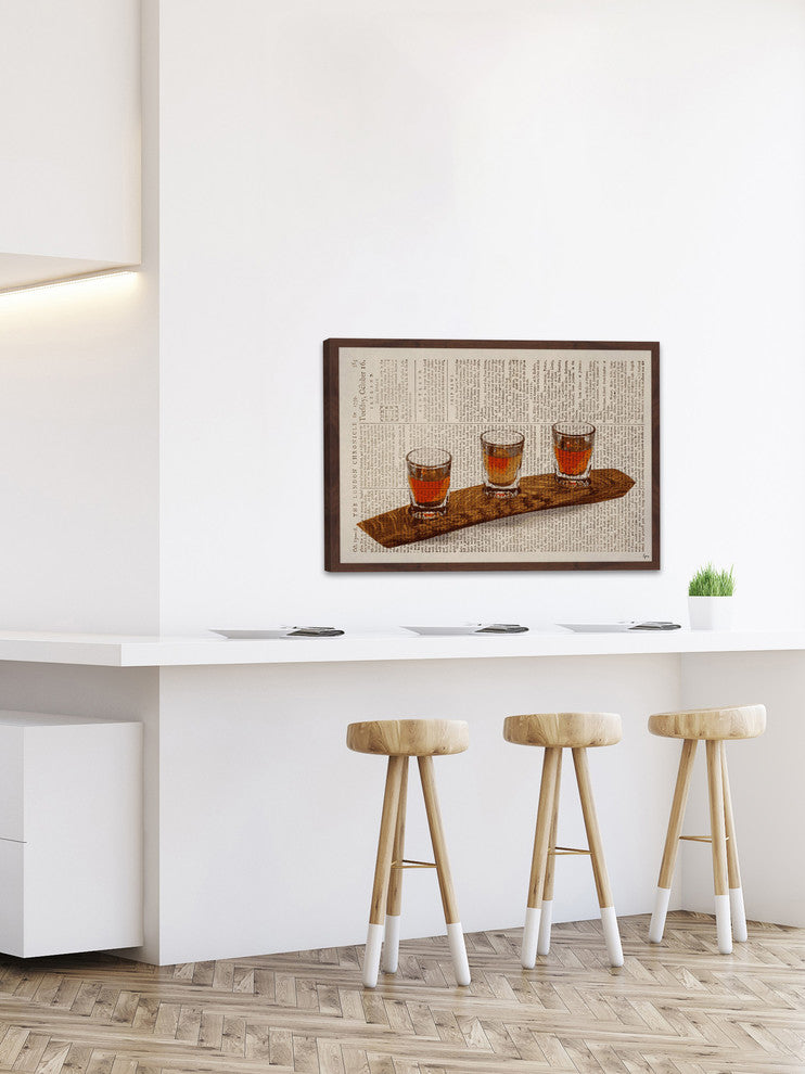 "Three Shots" Framed Painting Print, 36"x24"