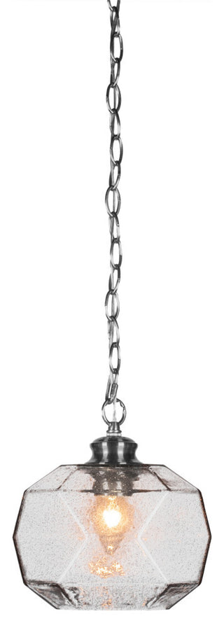 Rocklin 1-Light Chain Hung Pendant, Brushed Nickel/Smoke