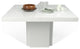 Contemporary Square Wood Dining Table, High Gloss White