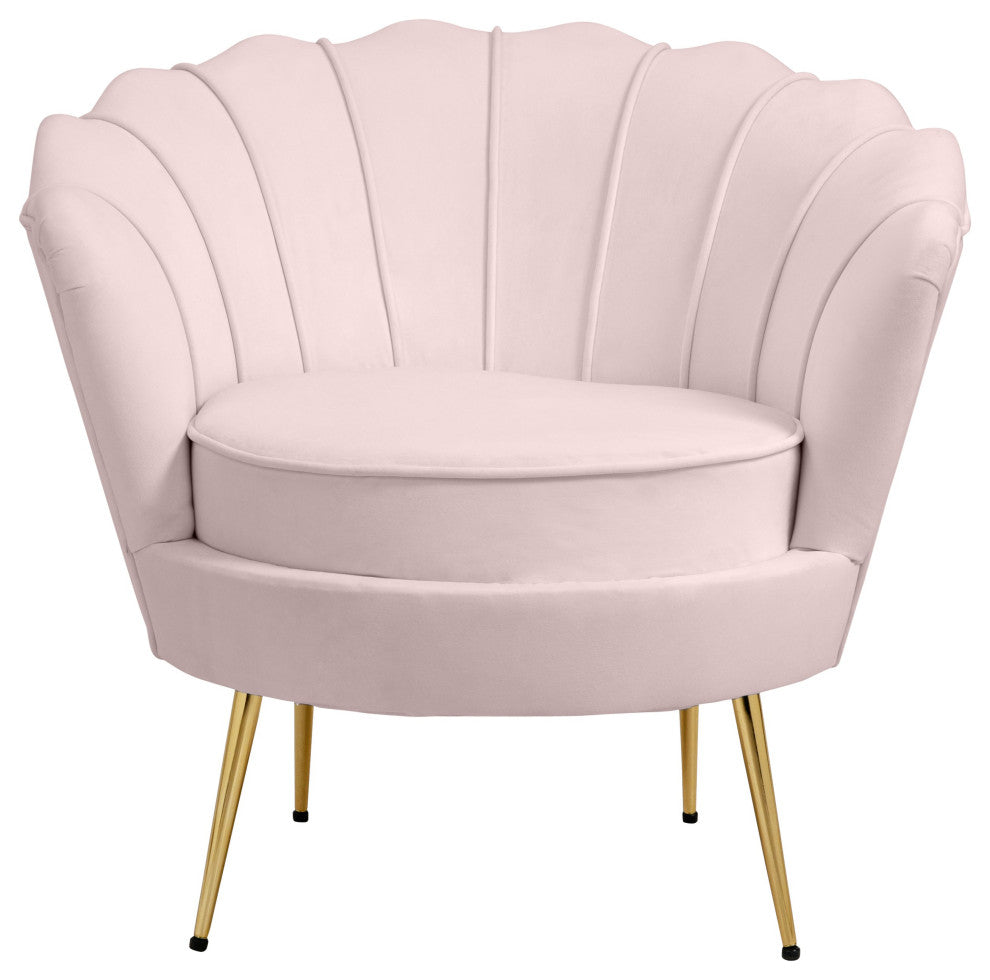 Gardenia  Velvet Upholstered Chair, Pink