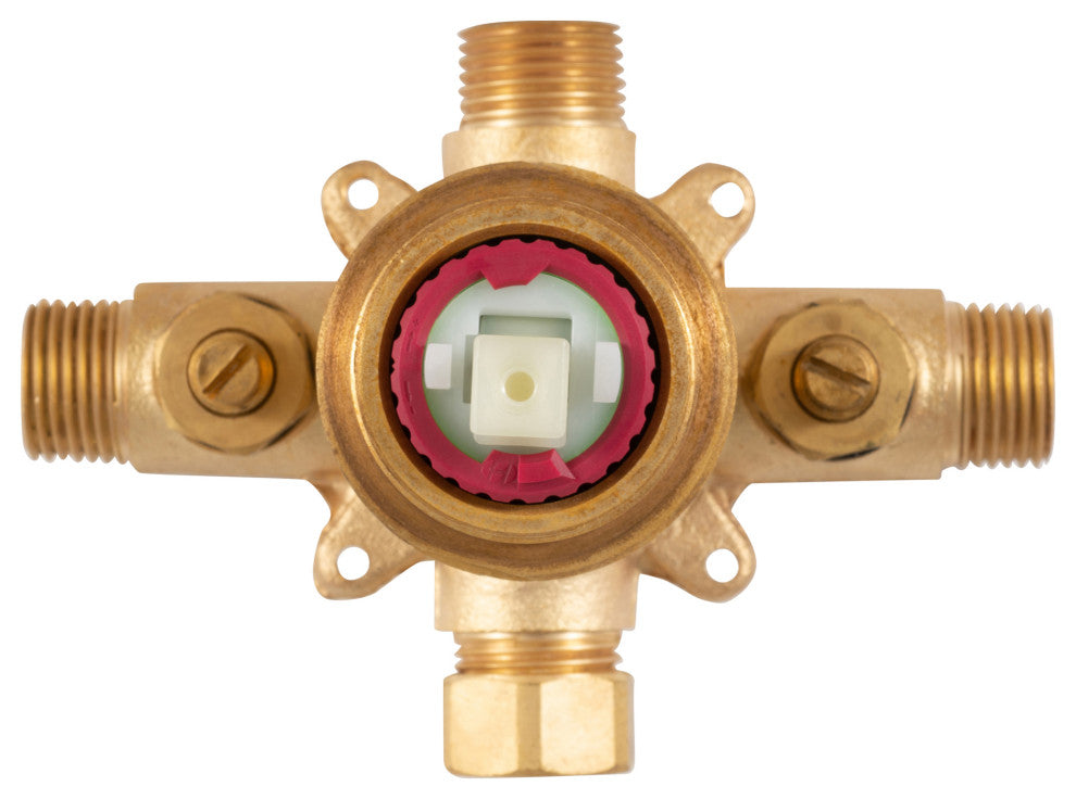 PULSE ShowerSpas TruTemp Pressure Balance Valve With Matte Black Trim Kit