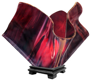 Jezebel Radiance Large Flame Vase Lamp, Plum