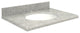 Granite 49"x19" Vanity Top, Single Faucet Hole, Giallo Parfait, White Bowl