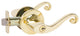 Callan Lexington Keyed Entry Lever Set, Bright Brass