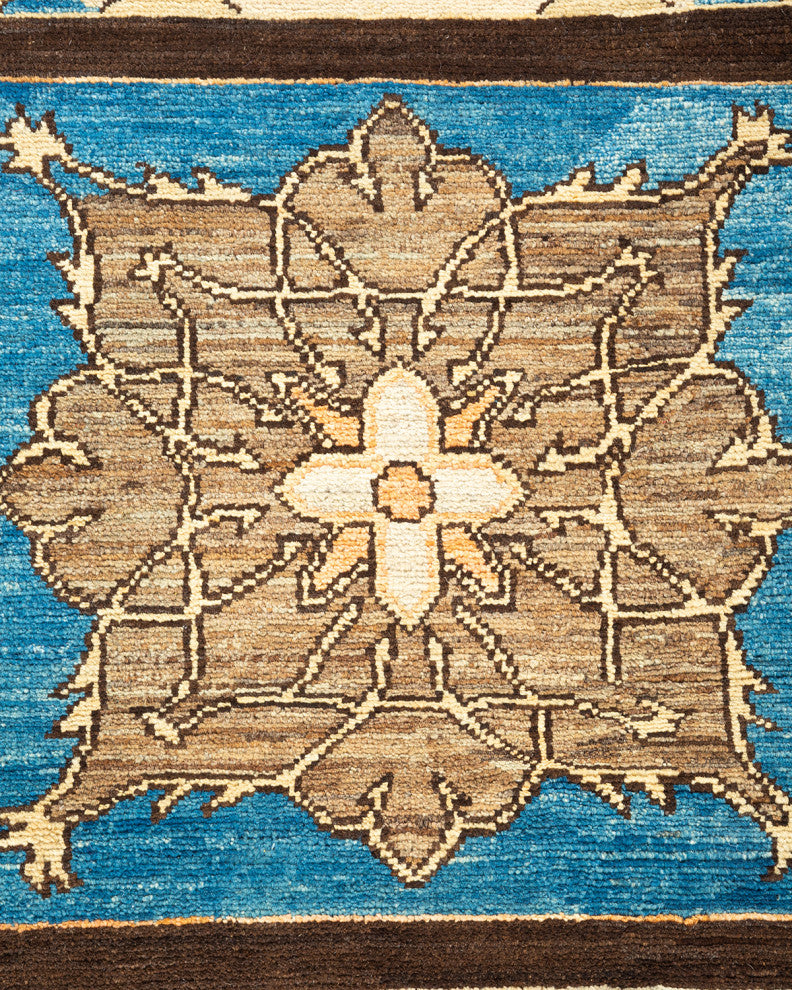 Eclectic, One-of-a-Kind Hand-Knotted Area Rug Brown, 6' 3" x 17' 10"