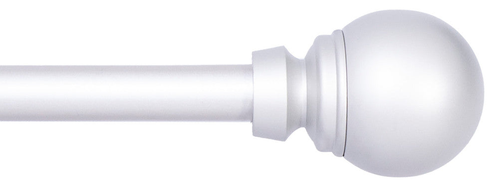 KenneyÂ® Mae 5/8" Standard Decorative Window Curtain Rod, Satin Nickel, 28-48