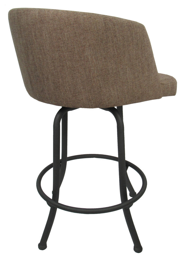 Joey Swivel Metal Stools, Set of 3, Basin Beige, Gray, 34"