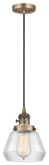 INNOVATIONS 201CSW-BB-G172 1-Light Mini Pendant Brushed Brass