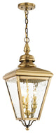 Cambridge Outdoor Chain-Hang Lantern, Antique Brass