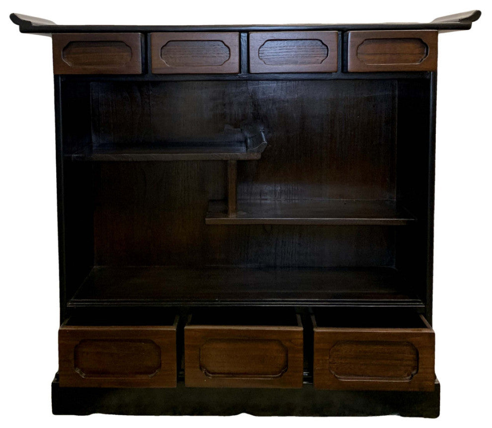 Japanese Wooden Curio Cabinet