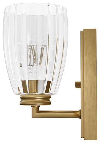 Rossmoor Luxe Gold With Clear Glass 1 Light Sconce Wall Light Fixture