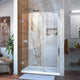 DreamLine Unidoor 44" to 45" Frameless Hinged Shower Door, Clear Glass, Chrome
