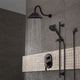 Bravat Wall Mounted Round Shower Set, Valve Mixer 3-Way Concealed, Rubbed Bronze