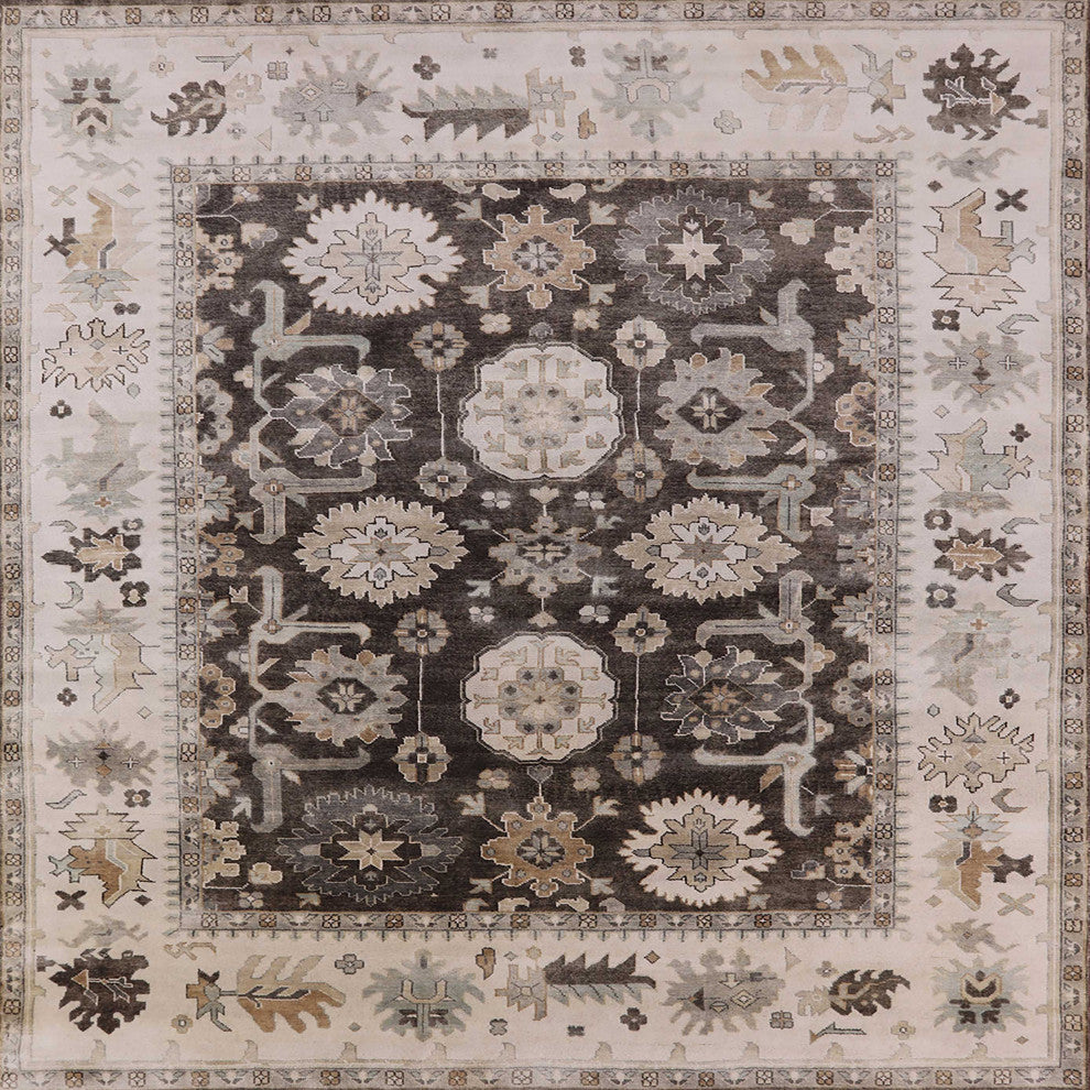 Ahgly Company Indoor Square Mid-Century Modern Area Rugs, 4' Square