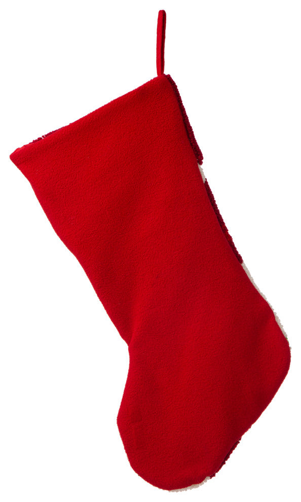 21"L Hooked Stocking, Poinsettia
