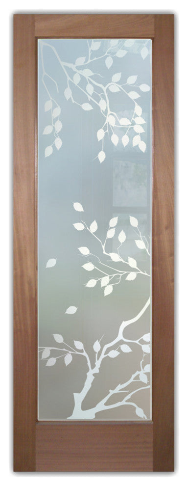 Interior Doors - Cherry Tree Frosted Glass Design - 28" x 80" - CUSTOMIZE...