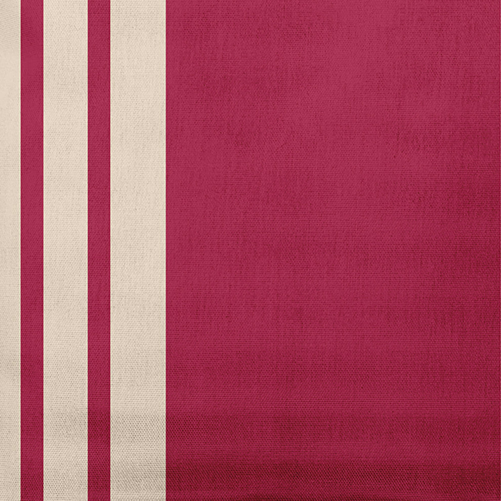 20"x20" Stripe Decorative Throw Pillow, Cranberry