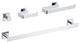 Blaze 4 Piece Bathroom Hardware Set, Chrome