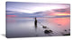 "Lazy River At River Tejo Sacavem" Contemporary Seascape Art Canvas, 32"x16"