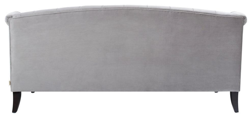 Ken Velvet Tufted Sofa, Opal Gray