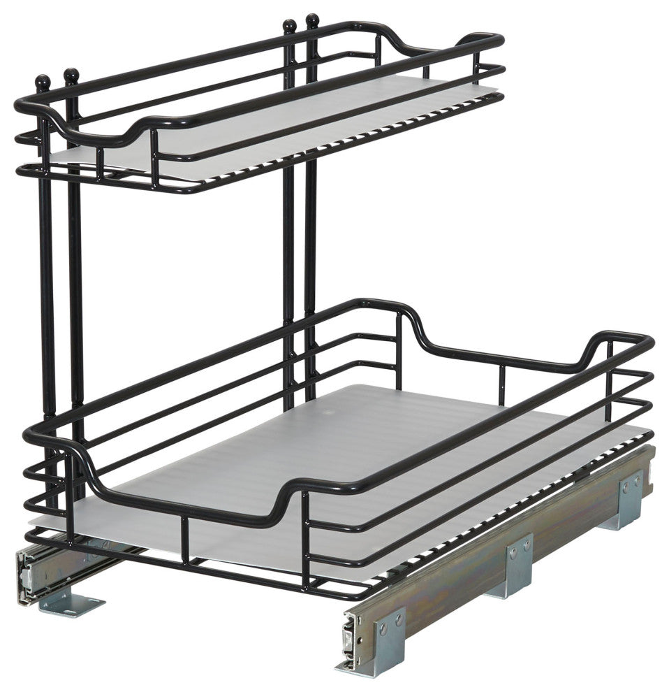 2 Tier Sliding Cabinet Organizer