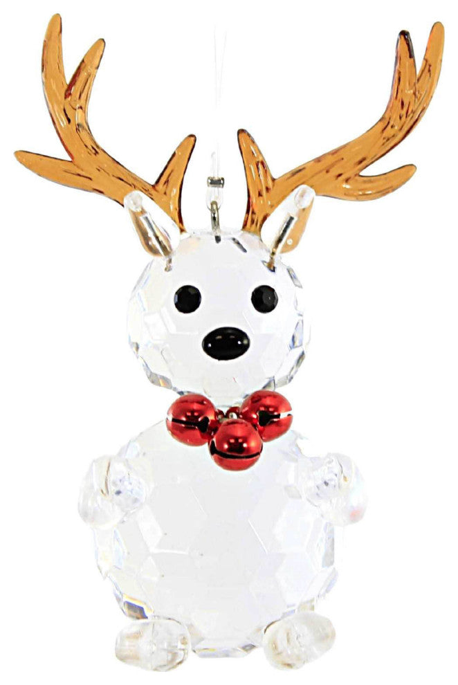 Crystal Expressions Jingle Reindeer Tree Ornament Faceted Chirstmas