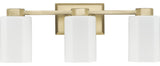 Estrada Collection 3-Light Contemporary Bath and Vanity Light, Brushed Gold