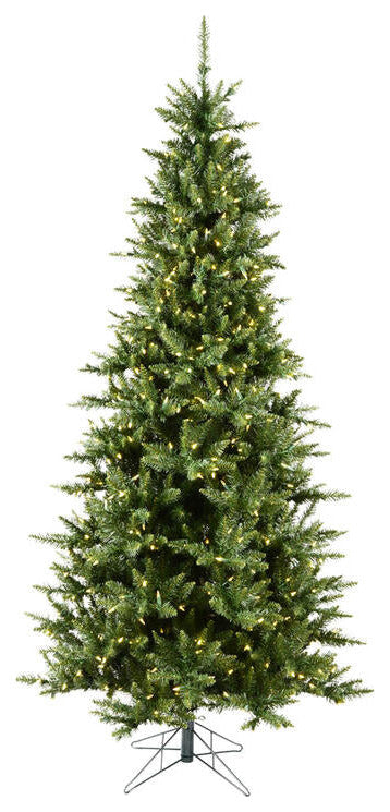 Vickerman A860876LED Camdon Fir Slim Artificial Christmas Tree White LED Lights