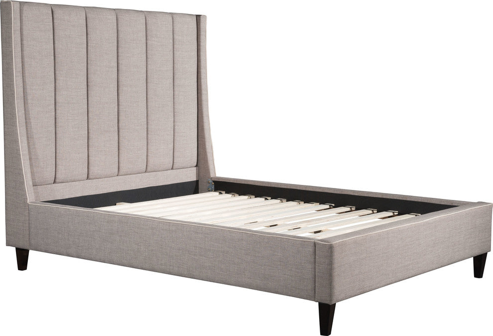Zuo Modern Gilded Age Queen Bed Dove Gray