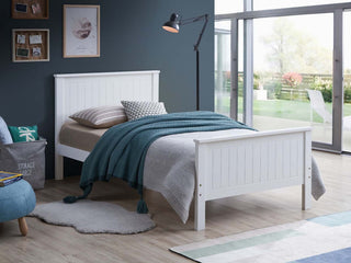 Miriam Panel Platform Bed, White