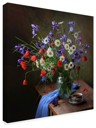 Tatiana Skorohod 'Purple And Red' Canvas Art, 18"x18"