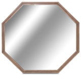 Hudson Ferry Octagonal Wall Mirror - Driftwood Brown